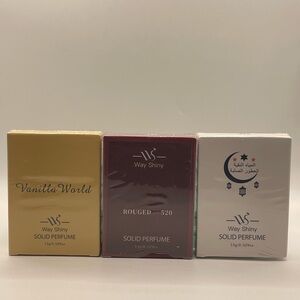 Way Shiny Solid Perfume Bundle (3 PCS) — 15g Each
